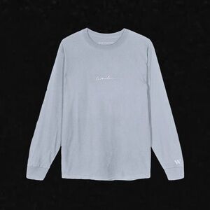 Shawn Mendes Wonder Script long sleeve ‎ shirt blue size Small unisex